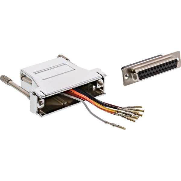 Adapter, 25pol Sub D Buchse an RJ45 Buchse, metallisiert