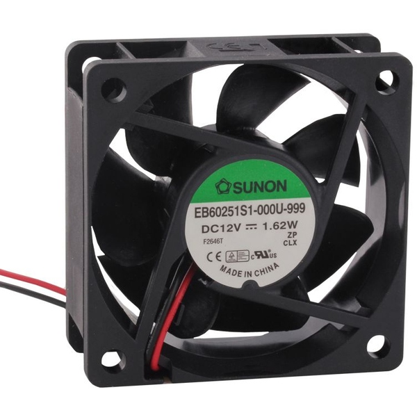 Lüfter 60 x 60 x 25mm, Vapolager, 2500 U/min, 32,27qm/h, 12 Volt SUNON HA60251V4-1000U-A99