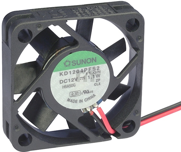 SUNON Lüfter Vapo-Lager 12 Vdc 40x40x10 mm mit Litze AWG26 schwarz SUNON MF40101V2-1000U-A99
