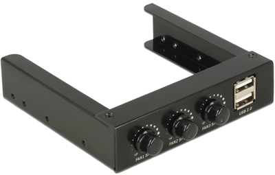 Delock 3.5 Zoll Front Panel > 2 x USB 2.0 und Lüftersteuerung