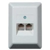 ISDN Dose, 2 Port parallel, Aufputz, Schraubanschluss