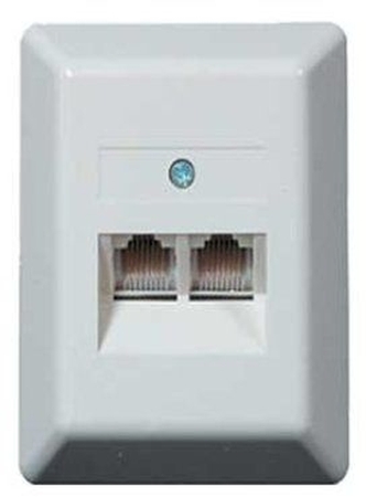 ISDN Dose, 2 Port parallel, Aufputz, Schraubanschluss