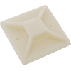 InLine® Befestigungssockel für Kabelbinder, 20x20mm, selbstklebend, natur, 10 Stück