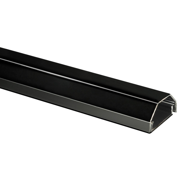 Kabelkanal Aluminium 50mm x 26mm x  1,1m schwarz my Wall HZ 4-1,1