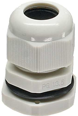 InLine® Kabeldurchführung PG 7 Nylon IP68 3,5-6mm, grau, 10 Stück InLine 44010