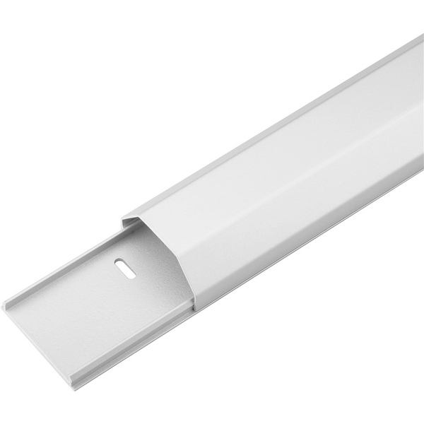 Halbrunder Aluminium-Kabelkanal 50mm x 26mm x 1,1m , weiss Goobay 90728