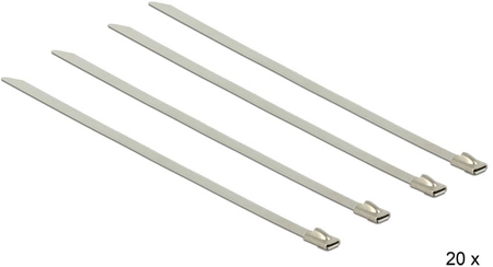 Kabelbinder Edelstahl, 150mm x 4,6mm, 20 Stück Delock 18630