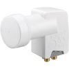 Universal Quad LNB digitaler SAT-LNB (DVB-S2) für 4 Teilnehmer (4K/HDTV/3D Empfang) Goobay 67272