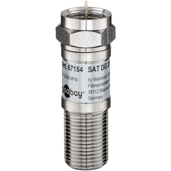 SAT Dämpfungsadapter 12 dB, 5-2300 MHz, Dämpfung 12 dB Goobay 67153