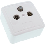 Antennensteckdose + SAT, geschirmt, AP/UP - Set InLine® 69983