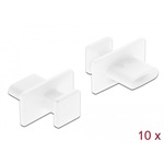 Staubschutz f&uuml;r USB Type-C™ Buchse mit gro&szlig;em Griff 10 St&uuml;ck wei&szlig; Delock 64097
