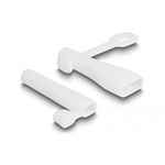 Staubschutz f&uuml;r USB Typ-A Stecker und Apple Lightning™ Stecker Set 2 St&uuml;ck wei&szlig; Delock 64204