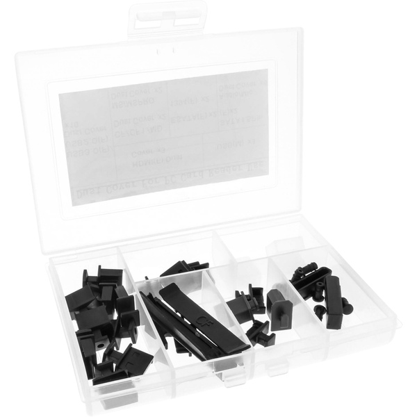 Staubschutz-Set, für Frontpanel und Cardreader, 30-teilig InLine 59941D