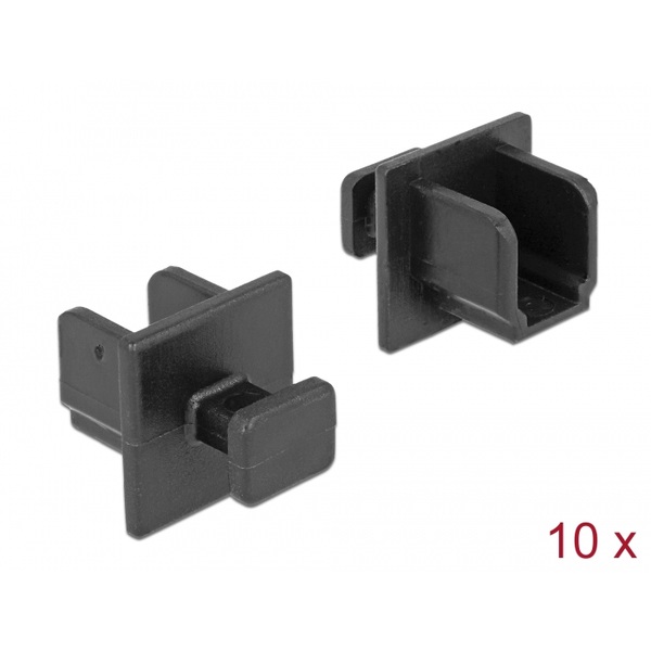 Delock Staubschutz für USB 3.0 Typ-B Buchse mit Griff 10 Stück schwarz Delock 64010