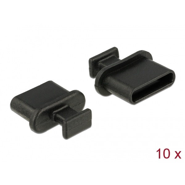 Delock Staubschutz für USB Type-C™ Buchse mit Griff 10 Stück schwarz Delock 64013