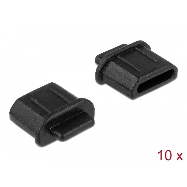 Delock Staubschutz für HDMI micro-D Buchse mit Griff 10 Stück schwarz Delock 64031