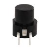 Taster 9mm, 0,01 A, 35 Vdc, rund, Print schwarz