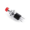 Miniatur Drucktaster Schliesser einpolig, Rot, Metallhals, Gehäuseeinbau, 0,5A 30V