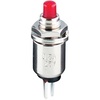 Subminiatur Drucktaster 0,5 A, 125 VAC, ∅ 7mm, Rot