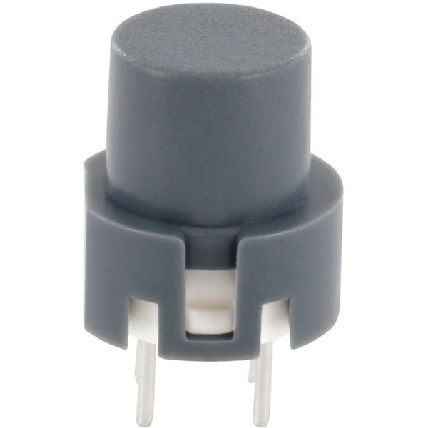Eingabetaster D6, Rund, grau, 9mm