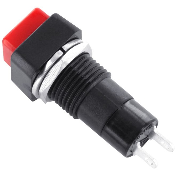 Drucktaster quadratisch, 3A, 125 VAC, Rot