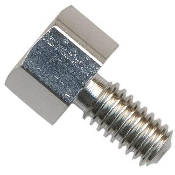 Abstandsbolzen M4x10 , Messing vernickelt, M4 Innen-Aussen, 100 Stück