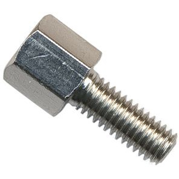1x Präzisions-Abstandsbolzen, Messing vernickelt, M3x15,  innen-aussen,  Schlüsselweite 5mm, Höhe 15mm VOGT AG M30015.01.65