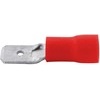 Flachstecker 6,3mm x 0,8mm, Rot, 100 Pack
