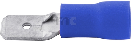 Flachstecker 6,3mm x 0,8mm, Blau 100 Pack VOGT AG 3911s