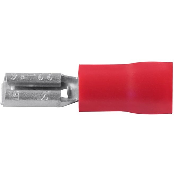 Flachsteckhülse 2.8mm x 0,5mm Rot 100 Pack