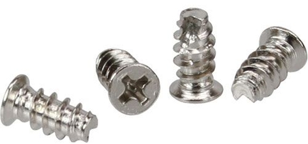 InLine® Lüfterschrauben, 5,0x10,0mm, verzinkt, 4er Pack