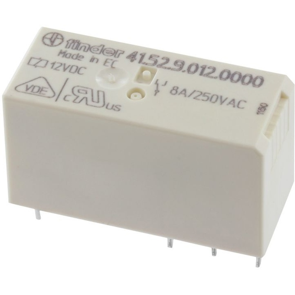 Relais 2x Wechsler 8 A 12 Vdc, Serie 41 finder 41.52.9.012.0000