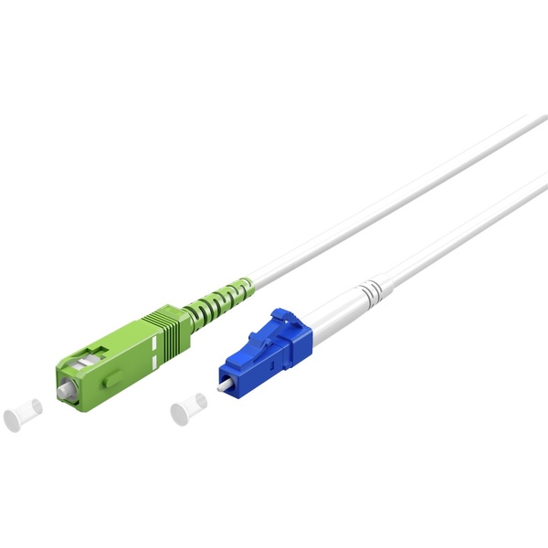 Glasfaserkabel (FTTH), Singlemode (OS2) White, (Simplex), 5 m Goobay 59611