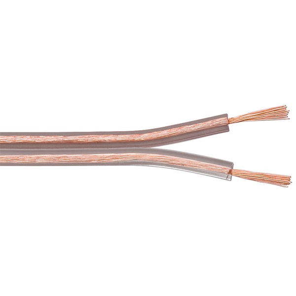 Lautsprecherkabel transparent CCA 100 m Spule, Querschnitt 2 x 0,75 mm² Goobay 15018