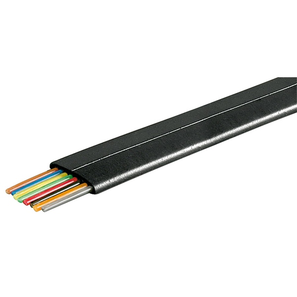 Telefonflachkabel 8-adrig 100 m Rolle, AWG 28 CCA Kupfer-Alu Mischmaterial