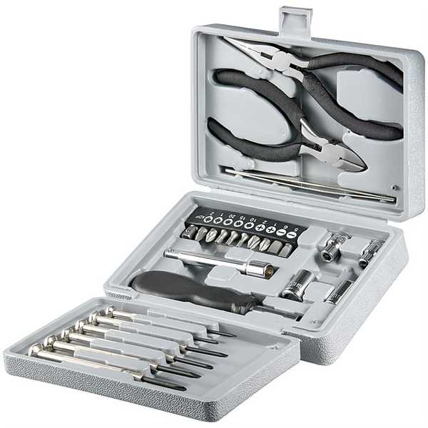 25-teiliges Universal-Feinmechaniker-Set in einer Klappbox Fixpoint 77093