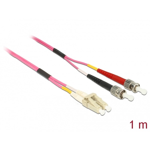 Delock Kabel Lichtwellenleiter LC > ST Multimode OM4 1m Delock 84685