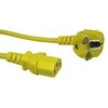 Kaltgeräte Netzkabel 1,8m, Gelb, 0,75mm², Schutzkontaktstecker gewinkelt rmLine 11391