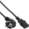 Netzkabel, Schutzkontakt gewinkelt auf Kaltgerätestecker C13, 1mm², 5m InLine 16655