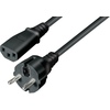 Kaltgerätekabel, Schutzkontaktstecker gerade auf C13 gerade, 0,75mm², lose, schwarz, 1,5m rmLine 17298