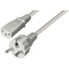 Stromkabel 2,5m, Schutzkontaktstecker und C13 gerade, dunkelgrau Maxtrack N 5-2,5 G