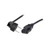 Kaltgerätekabel, Schutzkontakt-Stecker abgewinkelt an C13, schwarz, 15m