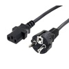 Kaltgerätenetzkabel Schutzkontakt Stecker gerade auf Kaltgeräte Buchse 2m schwarz 1qmm econ connect NKG2SW1
