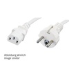 Kaltgerätenetzkabel Schutzkontakt Stecker gerade auf Kaltgeräte Buchse 1qmm weiß 2m econ connect NKG2WS1