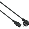 Netzanschlusskabel, Schutzkontaktstecker 90° auf C13, 3x 0,75qmm, schwarz, 3,0m