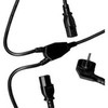 Y-Stromkabel, 2m, Schwarz, 1,5m + 2x 0,5m