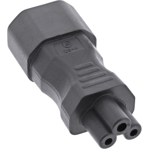 Netzadapter IEC 60320 C14 auf  C5, 3pol. Kaltgeräte / Notebook InLine 16723B