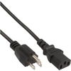 Netzkabel / Kaltgerätekabel Japan auf Kaltgerätestecker C13, 0,5m InLine 16650J
