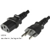 Netzkabel Schweiz, LSZH, 1mm², Stecker Typ J an C13, 2m Yung-Li CB-N-S-2-ZH