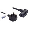 Stromkabel England, Netzstecker England an C13 rechts gewinkelt, 2m rmLine 8269